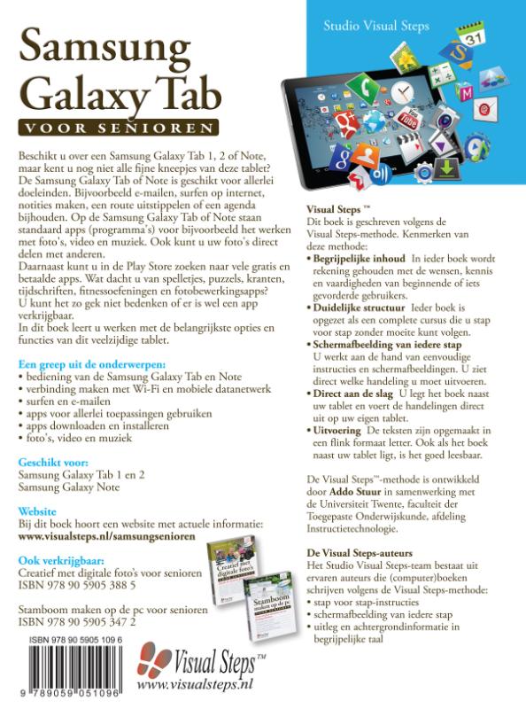 Achterkant van Samsung Galaxy Tab voor senioren