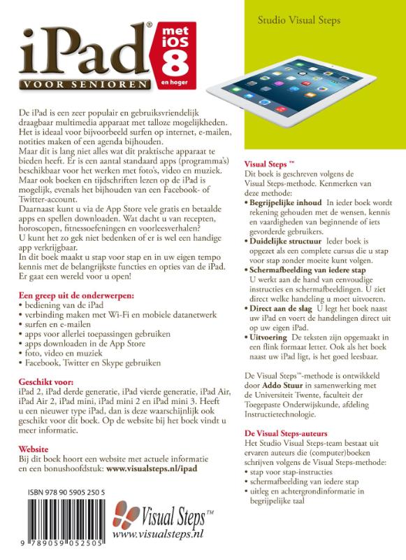 Achterkant van iPad voor senioren met iOS 8