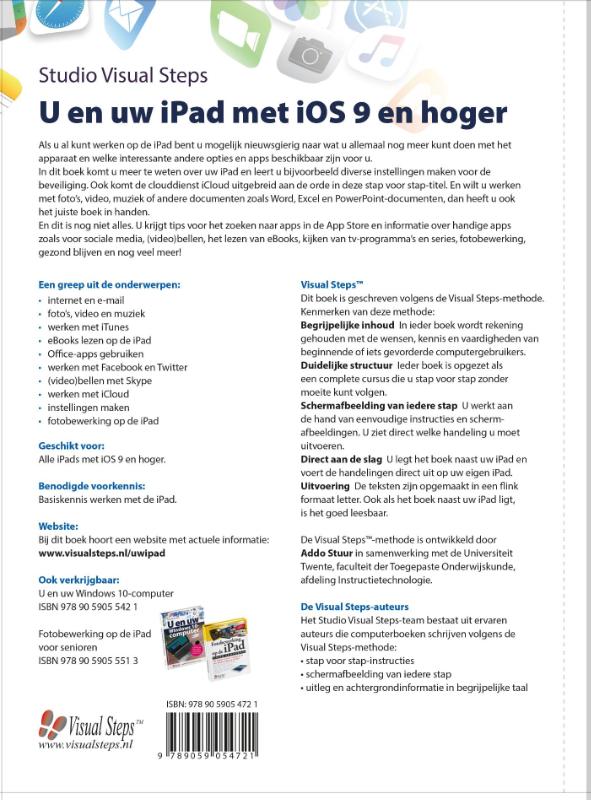 Achterkant van U en uw iPad met iOS 9 en hoger