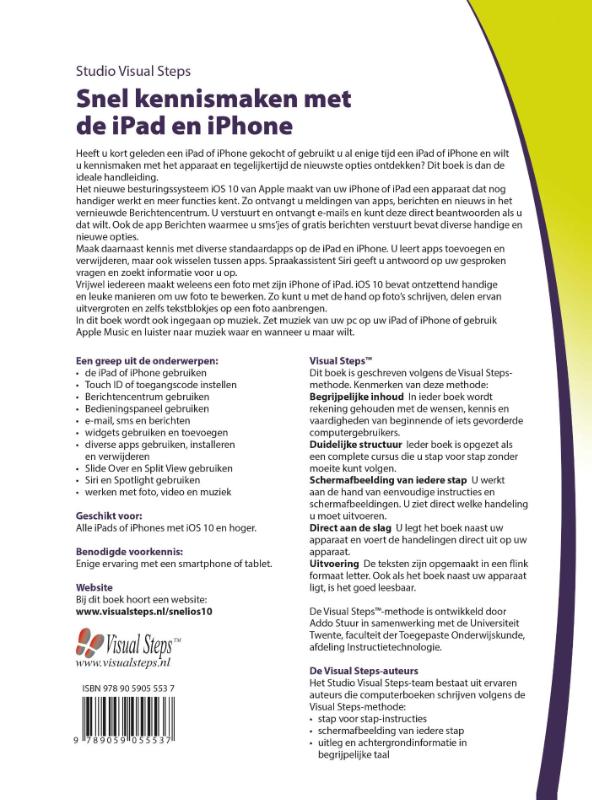 Achterkant van Snel kennismaken met iOS 10 op de iPad en iPhone