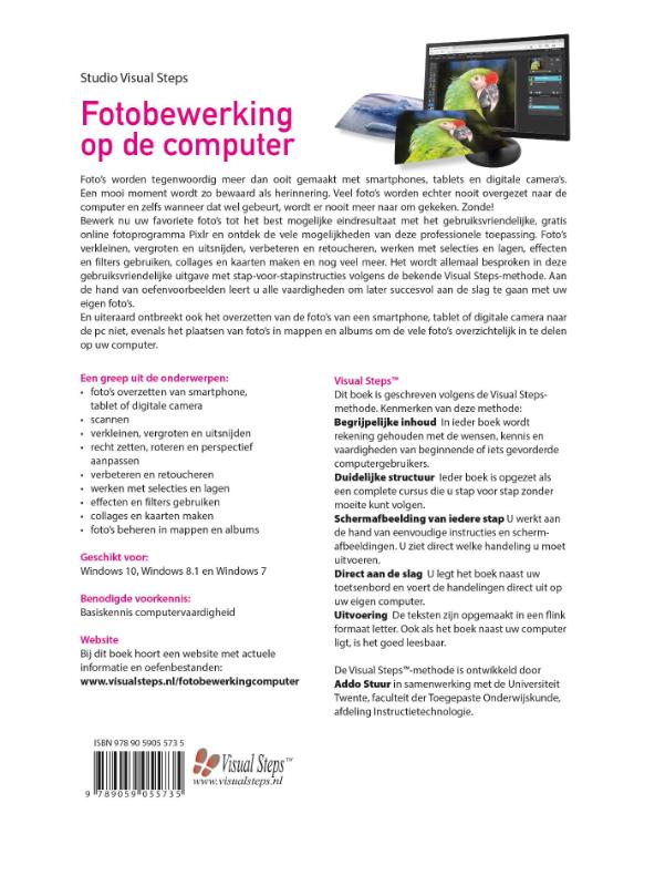 Achterkant van Fotobewerking op de computer