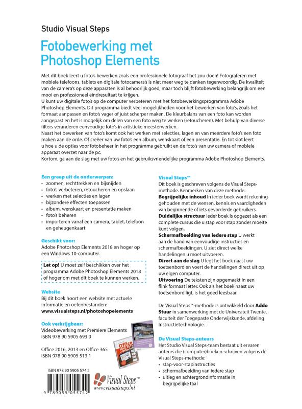 Achterkant van Fotobewerking met Photoshop Elements