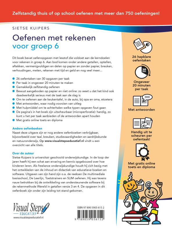 Achterkant van Oefenen met rekenen voor groep 6