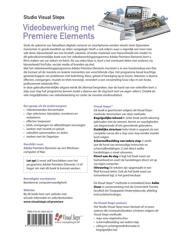Achterkant van Videobewerking met Premiere Elements