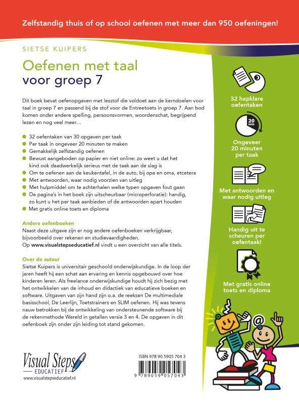 Achterkant van Oefenen met taal voor groep 7