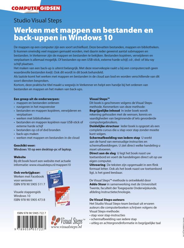 Achterkant van Werken met mappen en bestanden en back-uppen in Windows 10