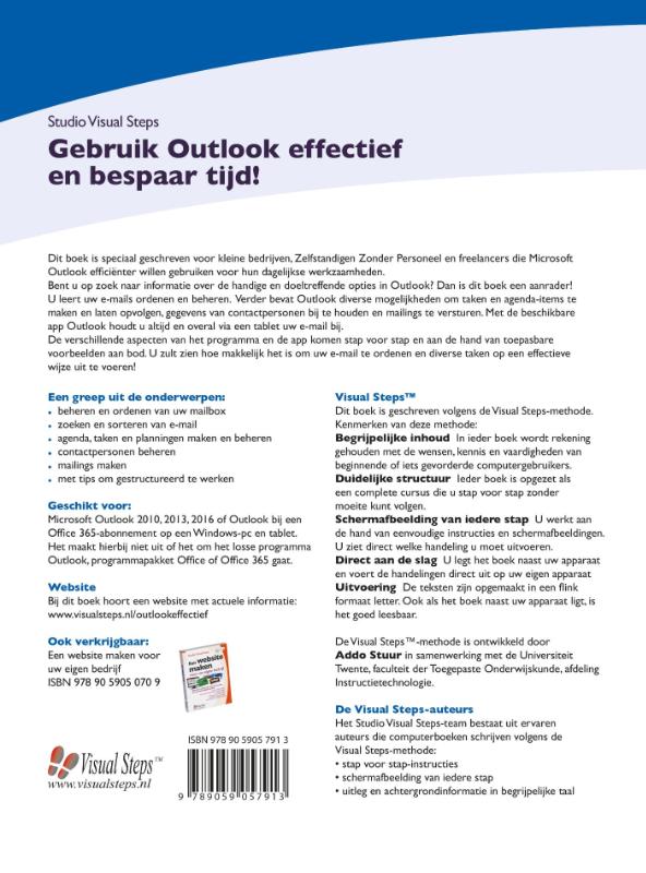 Achterkant van Gebruik Outlook effectief en bespaar tijd!