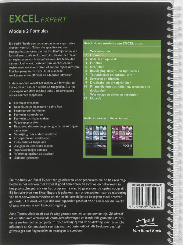 Achterkant van Excel 2007