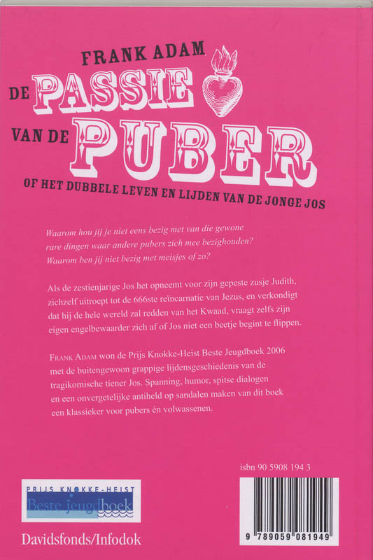 Achterkant van De passie van de puber