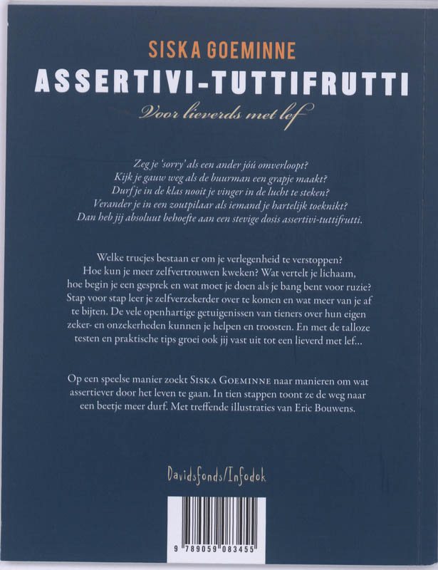 Achterkant van Assertivi-Tuttifrutti