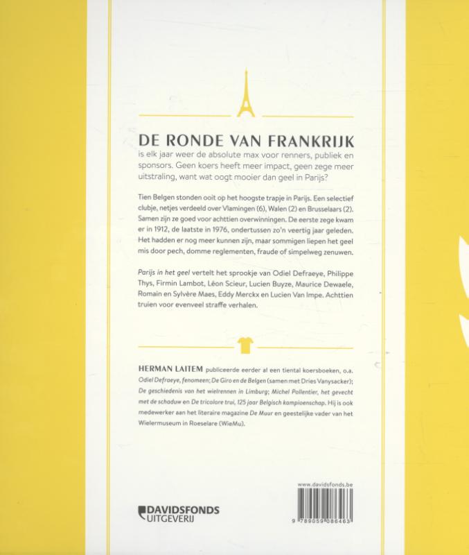 Achterkant van Parijs in het geel
