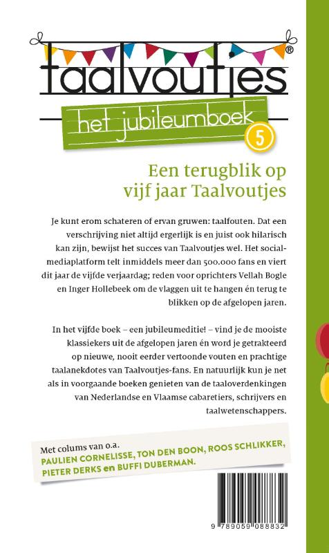 Achterkant van 5 Het jubileumboek