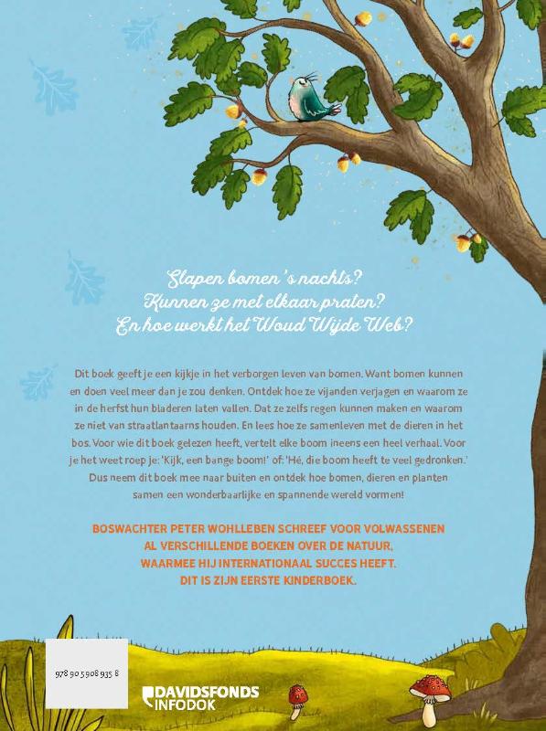 Achterkant van Het verborgen leven van bomen voor kinderen