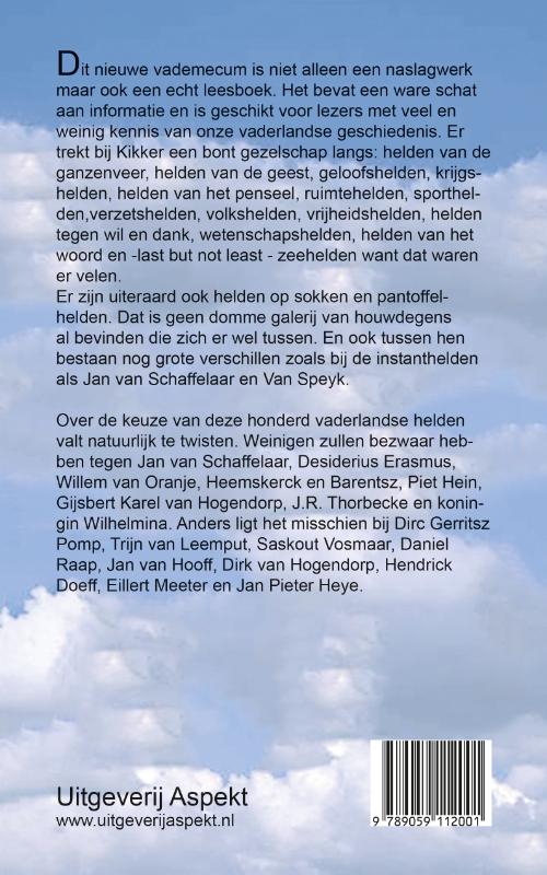 Achterkant van Honderd vaderlandse helden
