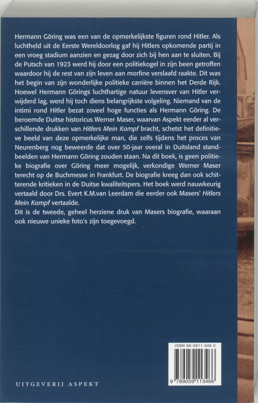 Achterkant van Hermann Goring