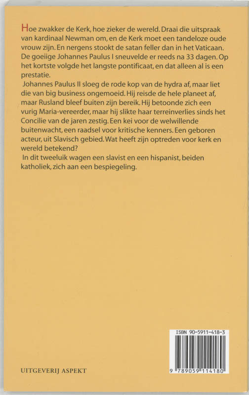 Achterkant van Een grote paus