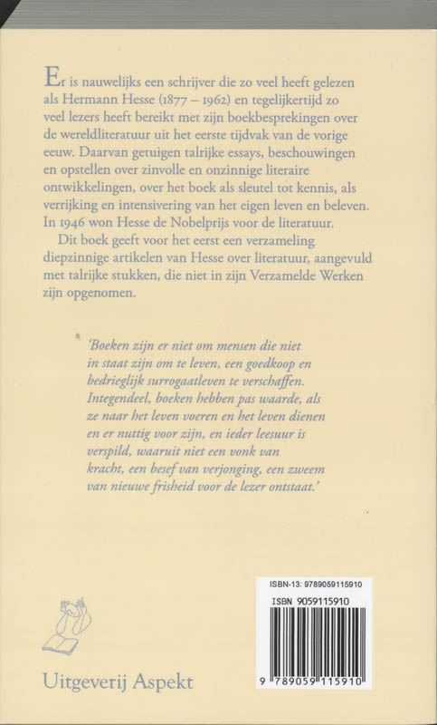 Achterkant van Over literatuur