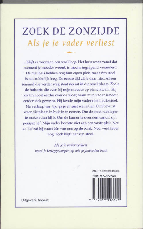 Achterkant van Zoek de zonzijde