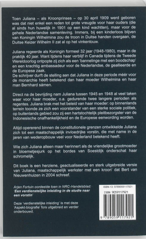 Achterkant van Juliana