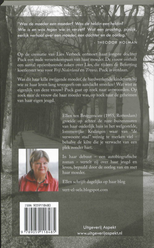 Achterkant van Weg van mijn moeder