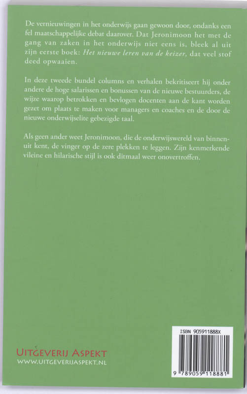 Achterkant van Leraren doen het niet voor het geld
