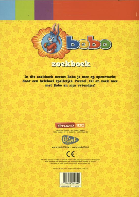 Achterkant van Zoekboek - Waar is Bobo?
