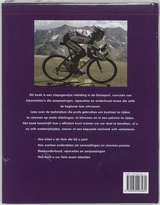 Achterkant van Handboek fietsen
