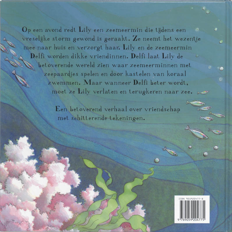 Achterkant van Het zeemeerminnetje