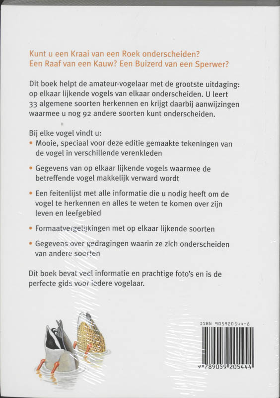 Achterkant van Het vogelboekje