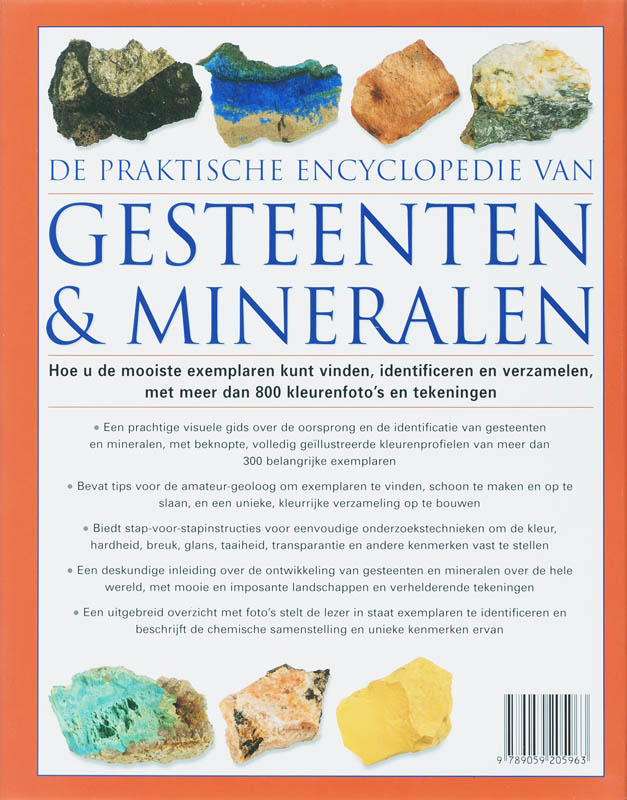 Achterkant van De praktische encyclopedie van gesteenten & mineralen