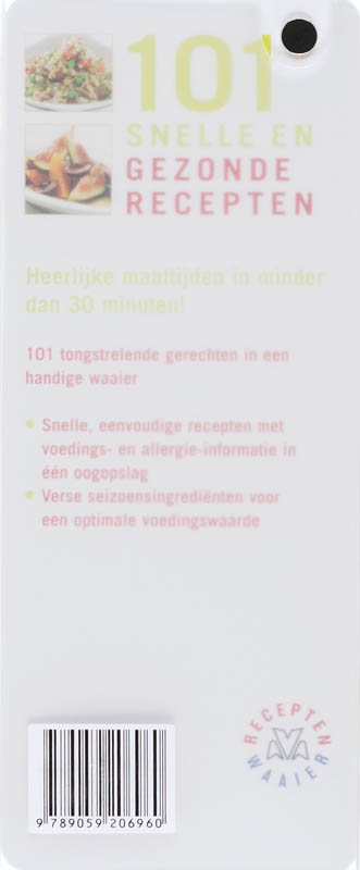 Achterkant van 101 snelle en gezonde recepten