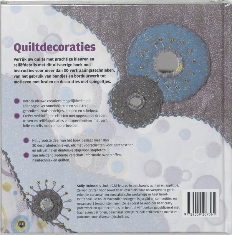 Achterkant van Quiltdecoraties