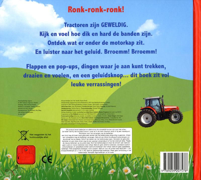 Achterkant van Mijn echte tractorboek