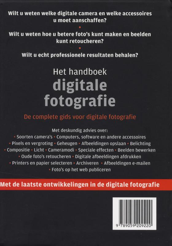Achterkant van Het handboek digitale fotografie