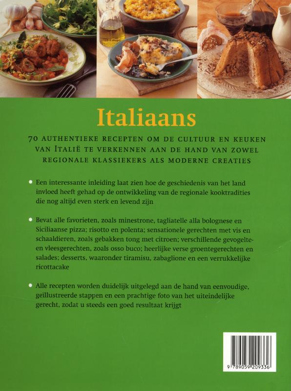 Achterkant van Italiaans