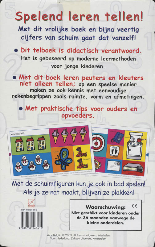 Achterkant van 1, 2, 3 ik tel wat ik zie!