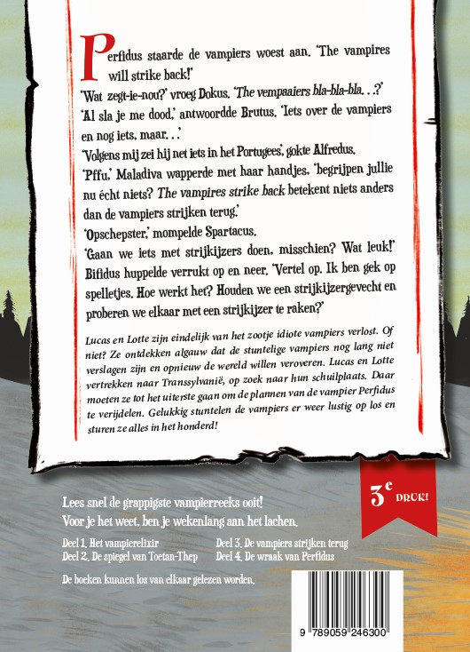 Achterkant van De vampiers strijken terug