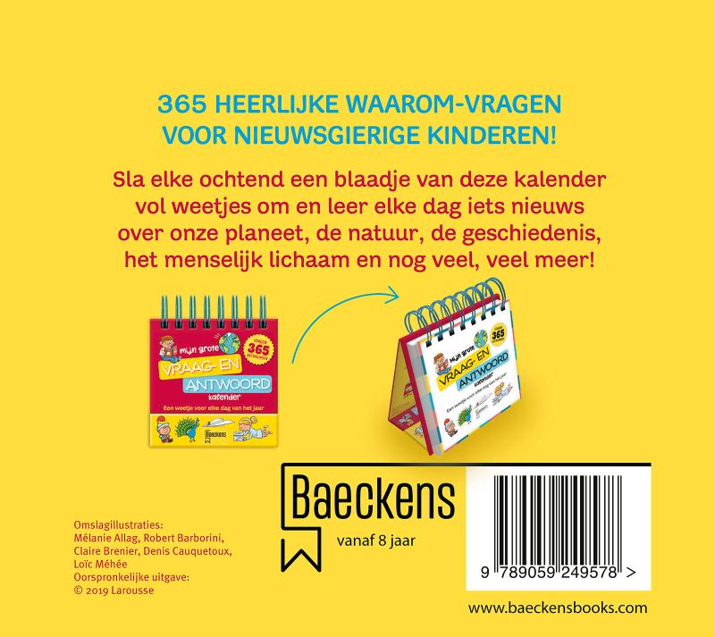 Achterkant van Mijn grote vraag- en antwoord kalender