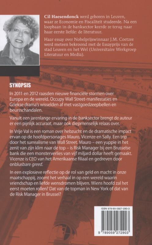 Achterkant van In vrije val