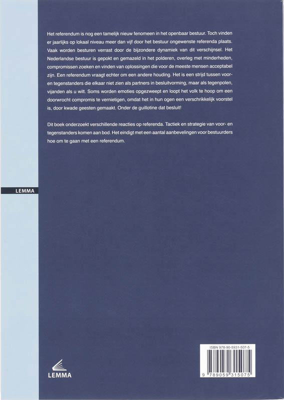 Achterkant van De besluitenguillotine