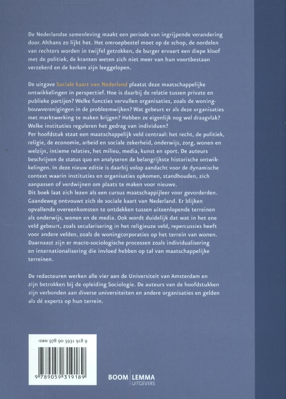 Achterkant van Sociale kaart van Nederland