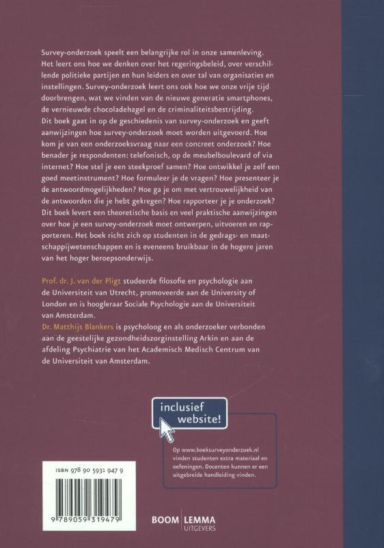 Achterkant van Survey-onderzoek