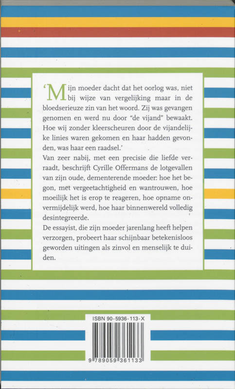 Achterkant van Waarom ik moet liegen tegen mijn demente moeder