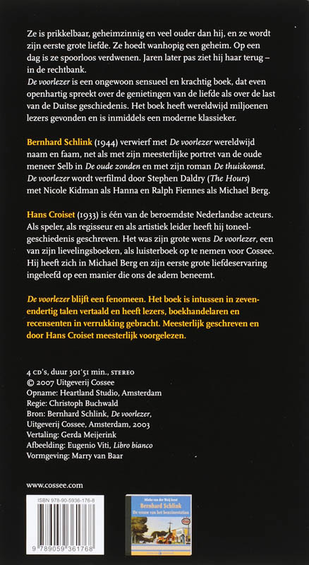 Achterkant van De voorlezer