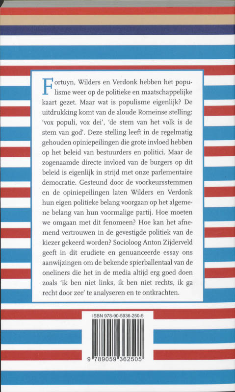 Achterkant van Populisme als politiek drijfzand
