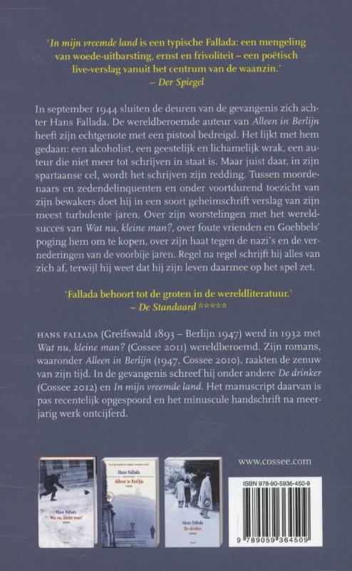 Achterkant van In mijn vreemde land