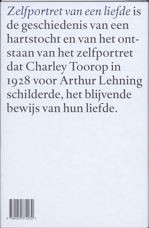 Achterkant van Zelfportret van een liefde