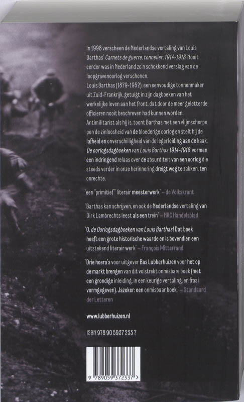 Achterkant van De oorlogsdagboeken van Louis Barthas 1914-1918