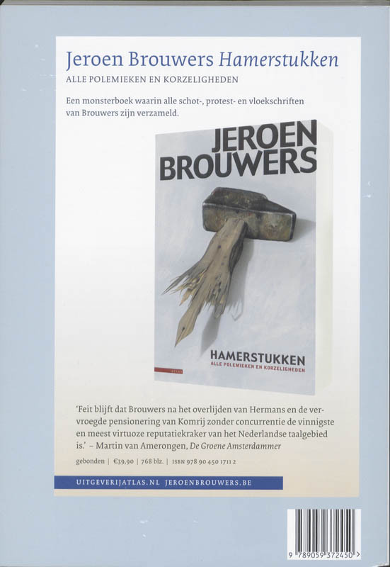 Achterkant van Jeroen Brouwers 70 jaar
