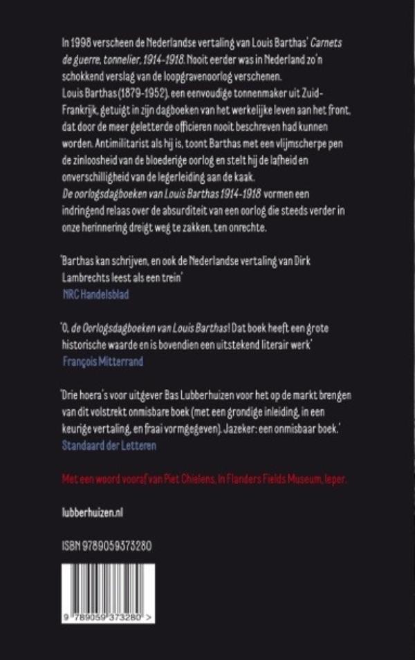 Achterkant van De oorlogsdagboeken van Louis Barthas 1914-1918 e-book